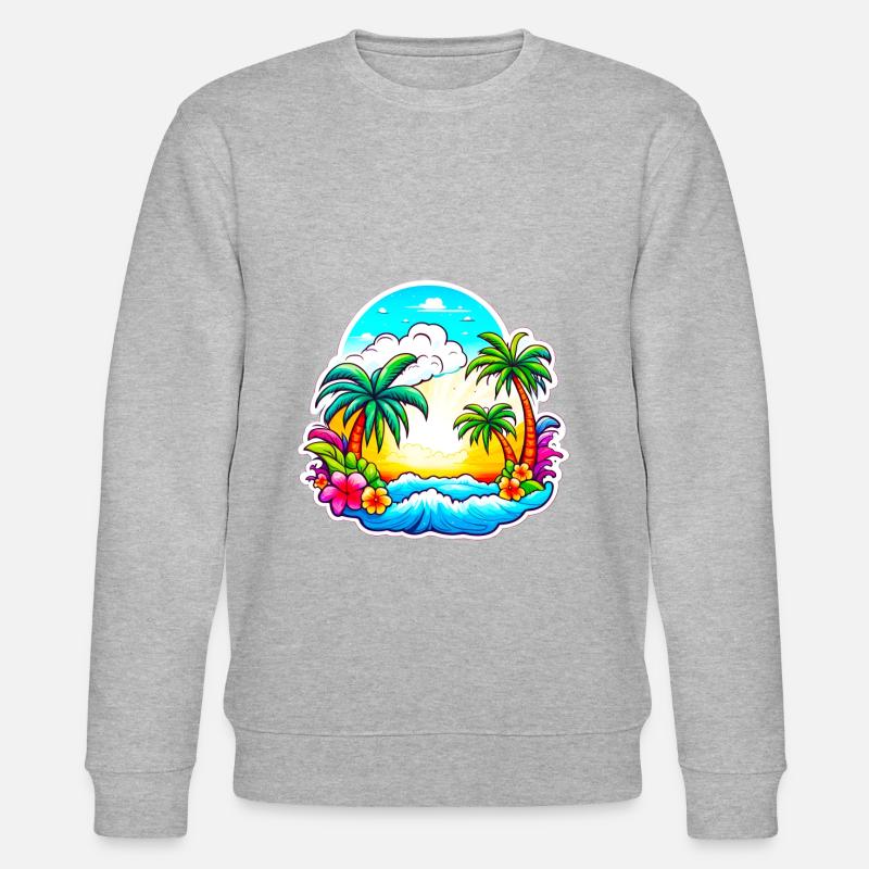 Urlaubsreif 02 - Stanley/Stella Unisex Bio-Sweatshirt CHANGER  - Grau meliert