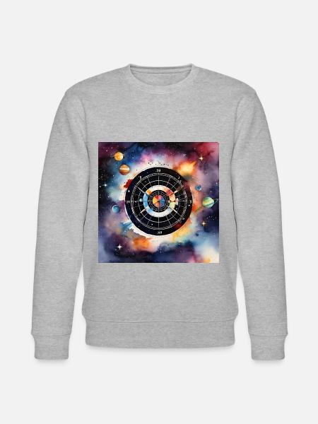 Kosmischer Dart-Karneval - Stanley/Stella Unisex Bio-Sweatshirt CHANGER - Grau meliert