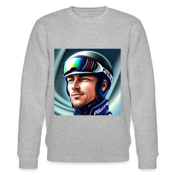 Ski Jumper Portrait - Stanley/Stella CHANGER Unisex Organic Sweatshirt - heather grey - Front - Nik (191cm) & Marisol (170cm)