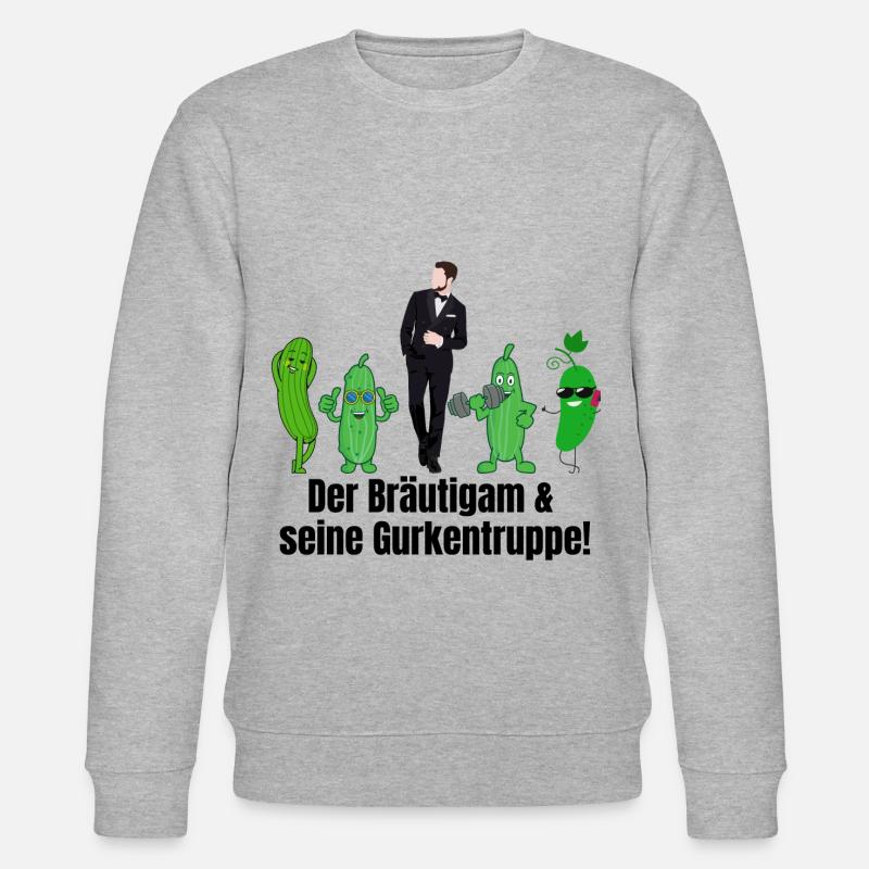 Bräutigam und Gurkentruppe - Stanley/Stella Unisex Bio-Sweatshirt CHANGER  - Grau meliert