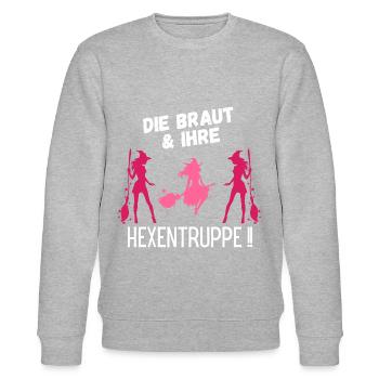 Bachelor party - Stanley/Stella CHANGER Unisex Organic Sweatshirt - heather grey - Front - Nik (191cm) & Marisol (170cm)