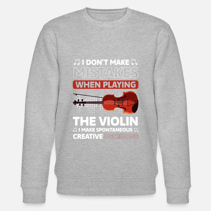 Musician, Violinist, Classical, String Instrument - Stanley/Stella CHANGER Unisex Organic Sweatshirt - heather grey