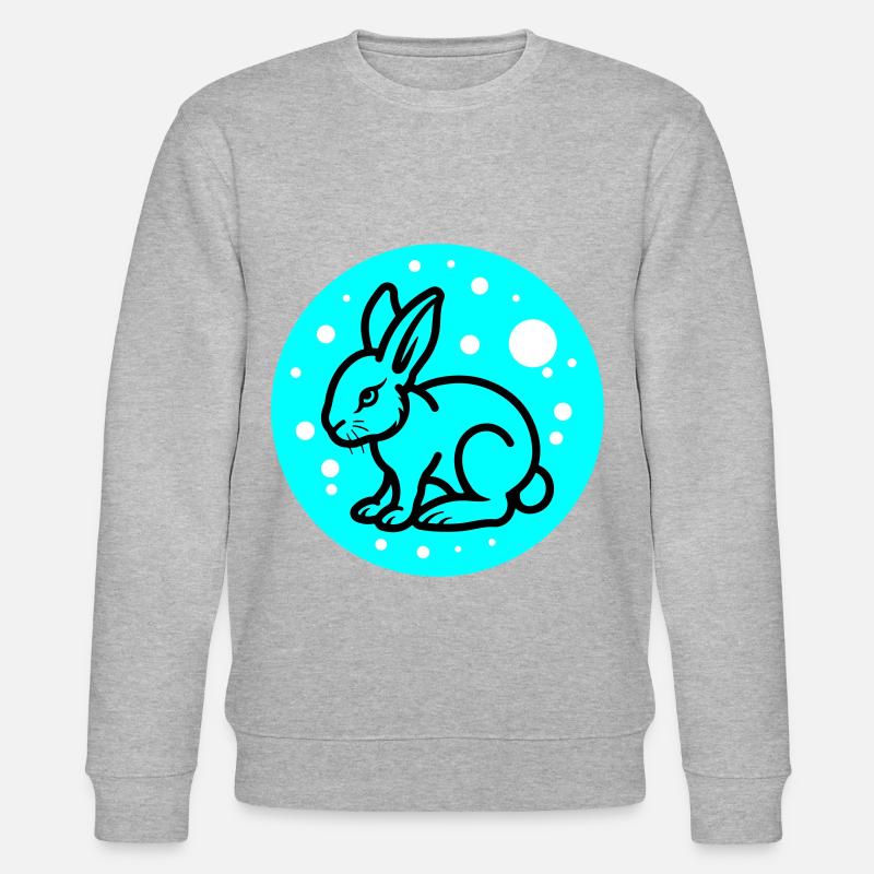 Hase Ostern Symbol - Stanley/Stella Unisex Bio-Sweatshirt CHANGER  - Grau meliert
