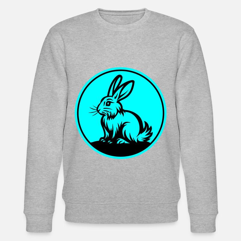 Bunny Easter Symbol - Stanley/Stella CHANGER Unisex Organic Sweatshirt - heather grey