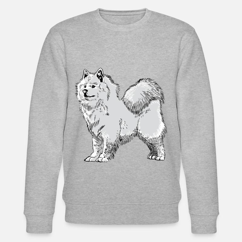 Samojede Schlittenhund Samojeden Geschenk - Stanley/Stella Unisex Bio-Sweatshirt CHANGER  - Grau meliert