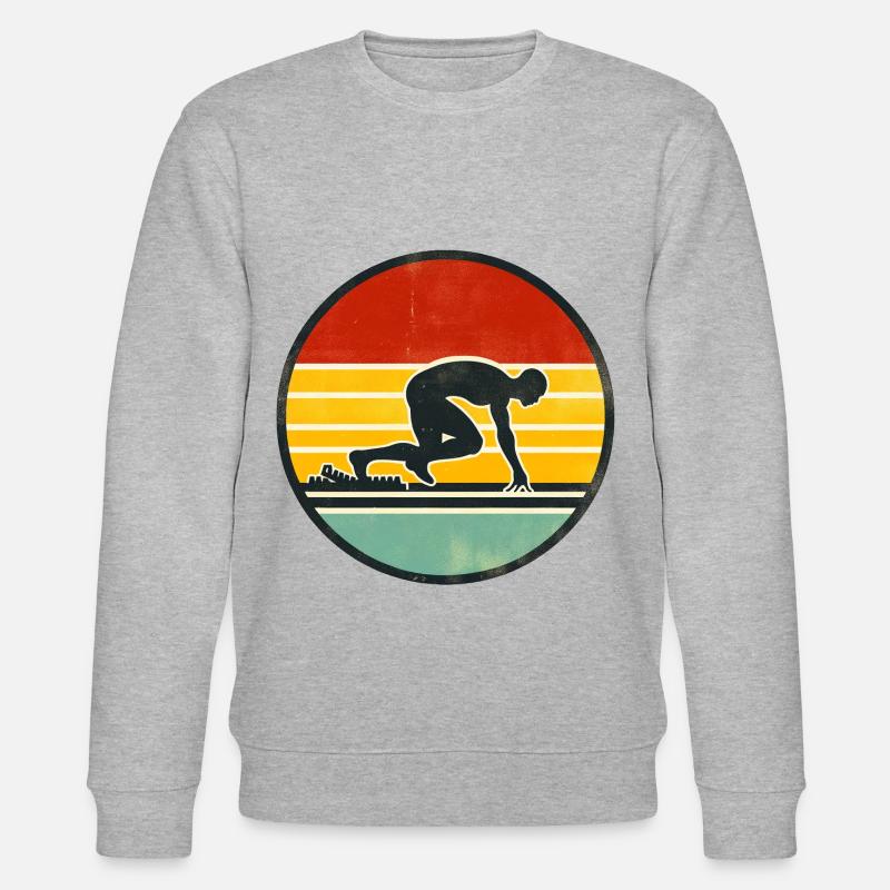 Sprinter - Track And Field 2 - Stanley/Stella Unisex Bio-Sweatshirt CHANGER  - Grau meliert