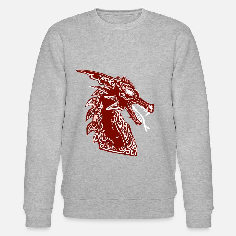 Drachen - Stanley/Stella Unisex Bio-Sweatshirt CHANGER  - Grau meliert