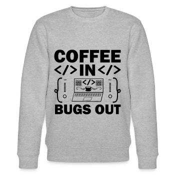 Café Codage Programmeur Codeur Développeur Nerd Coff - Sweat bio CHANGER Stanley/Stella Unisexe - gris chiné - Devant - Nik (191cm) & Marisol (170cm)