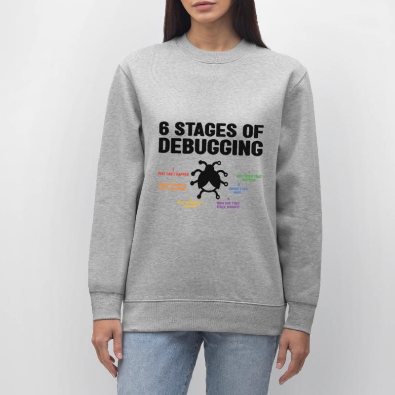 6 Stages Of Debugging Coder Programmer Software De Stanley/Stella Unisex Bio-Sweatshirt CHANGER 