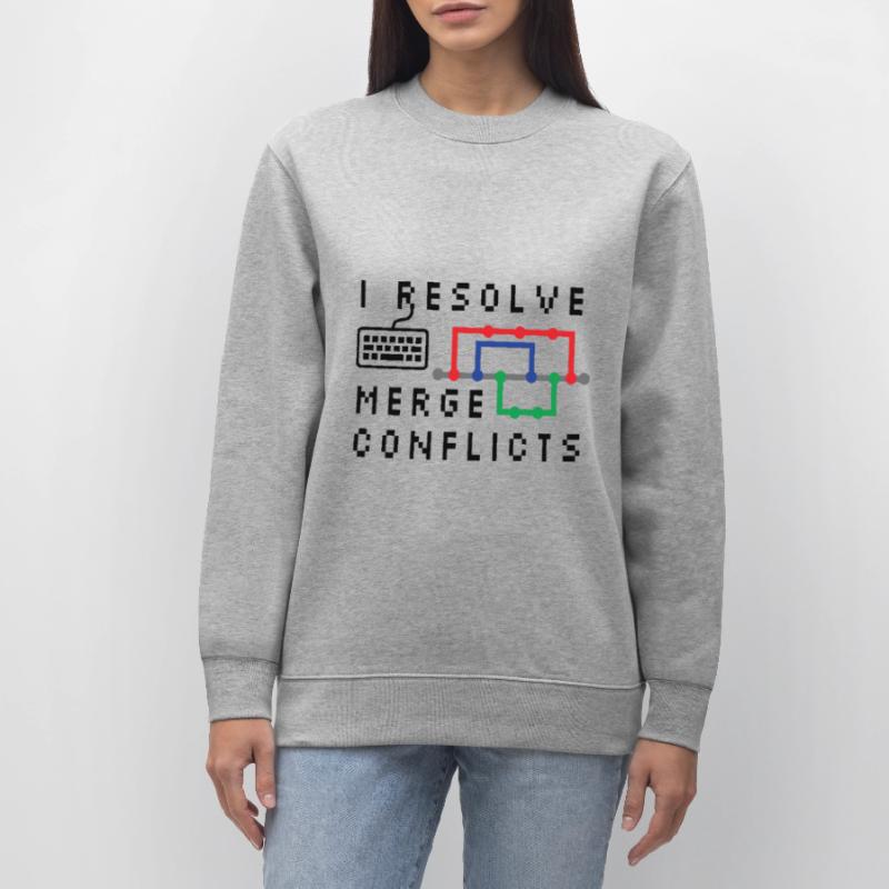 I Resolve Merge Conflicts Coding Programming Devel Stanley/Stella Unisex Bio-Sweatshirt CHANGER 