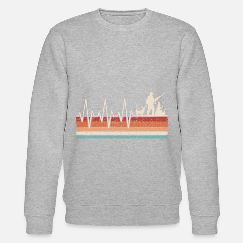 Jäger Herzschlag Jagd - Stanley/Stella Unisex Bio-Sweatshirt CHANGER  - Grau meliert