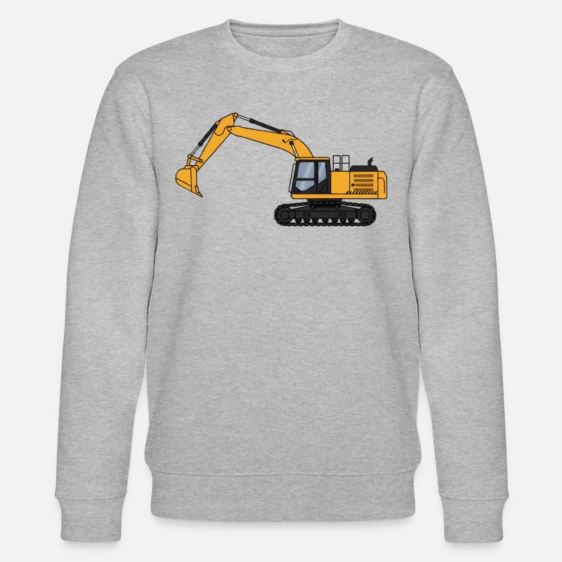 Bagger Baggerfahrer Baustelle - Stanley/Stella Unisex Bio-Sweatshirt CHANGER  - Grau meliert