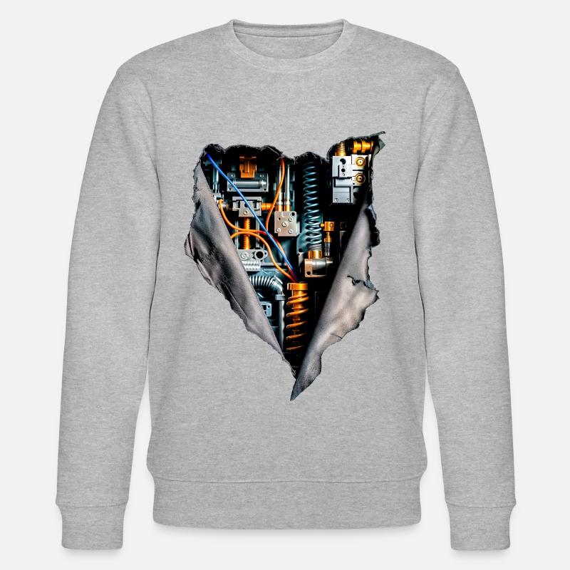 Synthetic Layer 01 Inner Circuitry - Stanley/Stella CHANGER Unisex Organic Sweatshirt - heather grey