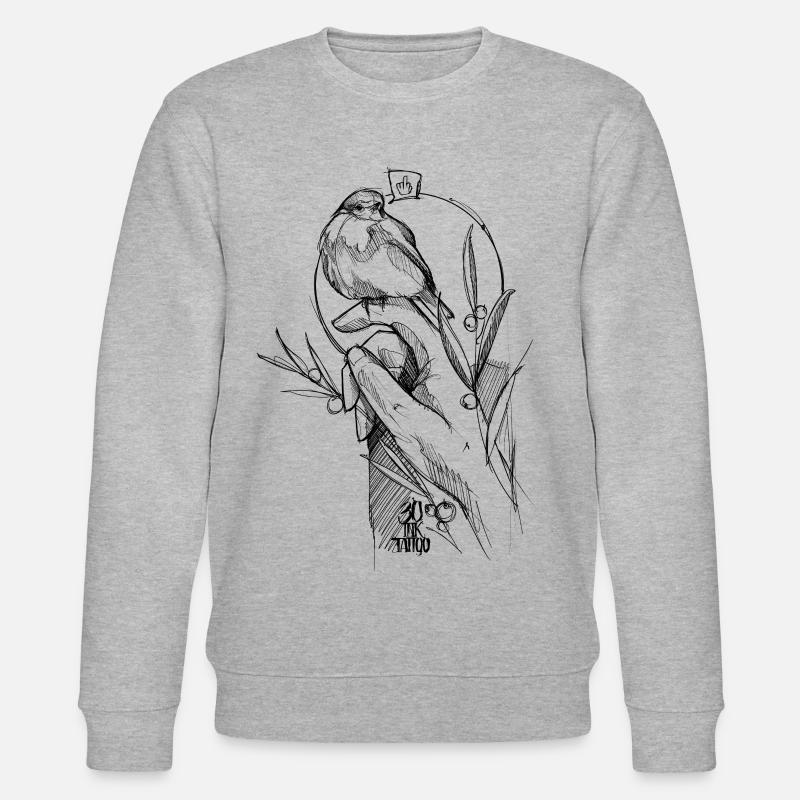 Rotkehlchen  - Stanley/Stella Unisex Bio-Sweatshirt CHANGER  - Grau meliert