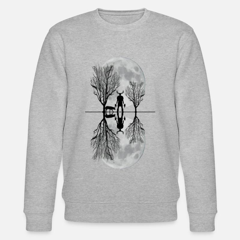 Mann Im Wald - Stanley/Stella Unisex Bio-Sweatshirt CHANGER  - Grau meliert