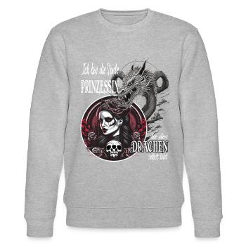 Frau - Prinzessen die den Drachen selber tötet - Stanley/Stella Unisex Bio-Sweatshirt CHANGER  - Grau meliert - Vorne - Nik (191cm) & Marisol (170cm)
