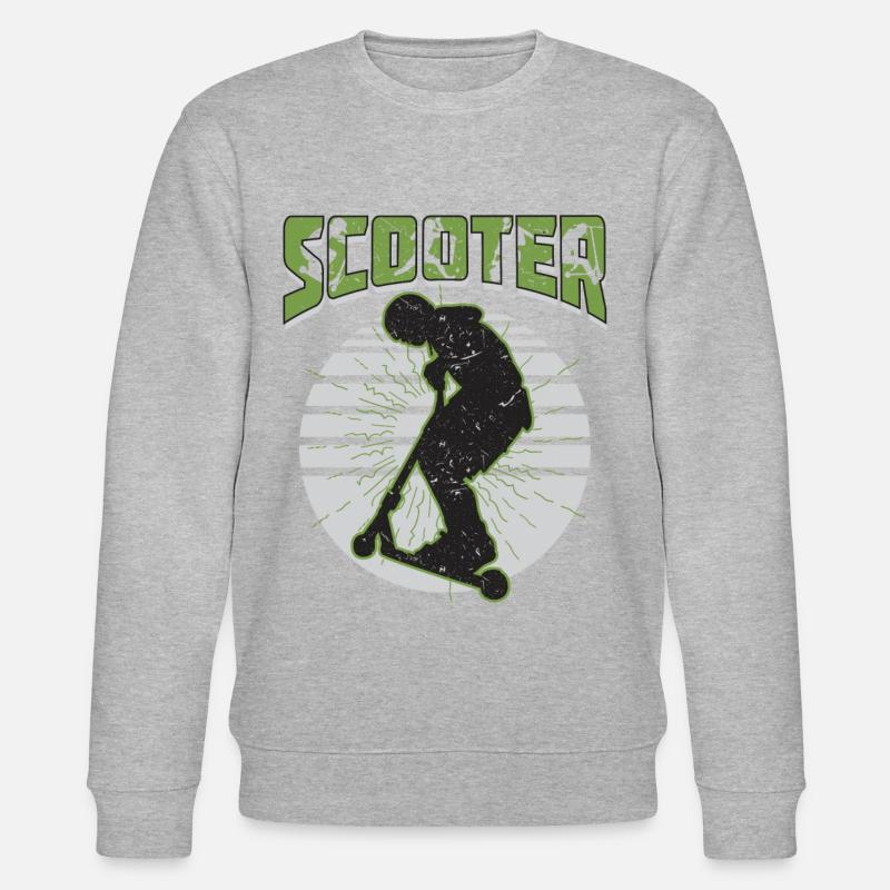 Scooter Stuntscooter Stunt Roller - Stanley/Stella Unisex Bio-Sweatshirt CHANGER - Grau meliert