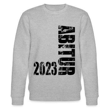 Abitur 2023 - Stanley/Stella Unisex Bio-Sweatshirt CHANGER  - Grau meliert - Vorne - Nik (191cm) & Marisol (170cm)