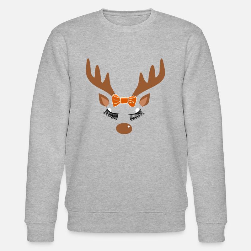 Rennes doux de Noël - Sweat bio CHANGER Stanley/Stella Unisexe - gris chiné