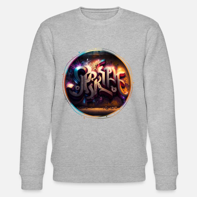 "Light" Graffiti Theme 3 - Stanley/Stella Unisex Bio-Sweatshirt CHANGER  - Grau meliert