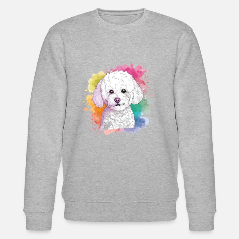 Bichon Frise - Stanley/Stella Unisex Bio-Sweatshirt CHANGER  - Grau meliert