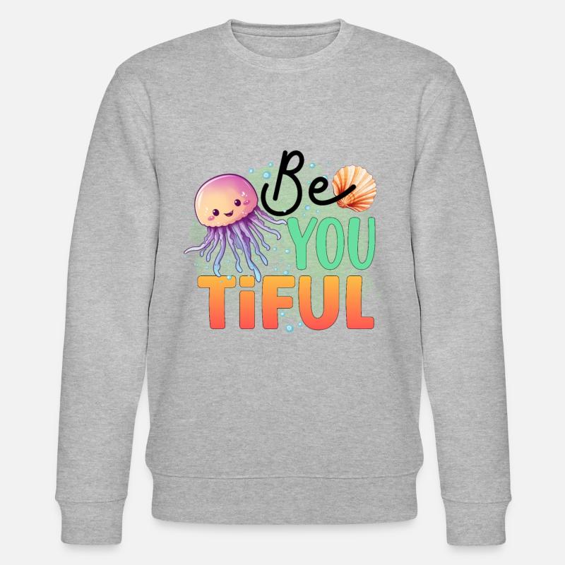 Sei wachsam - Krake Tintenfisch - Stanley/Stella Unisex Bio-Sweatshirt CHANGER  - Grau meliert