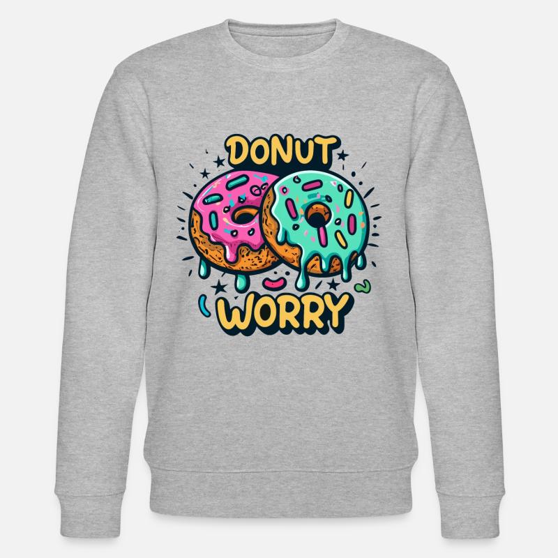 Donut worry - Stanley/Stella Unisex Bio-Sweatshirt CHANGER  - Grau meliert