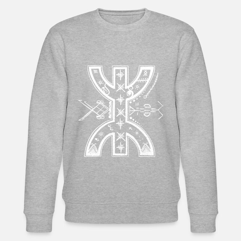 Amazigh Berber Symbol - Stanley/Stella Unisex Bio-Sweatshirt CHANGER  - Grau meliert