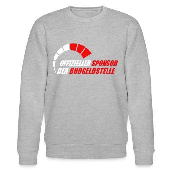 Offizieller Sponsor der Bußgeldstelle - Stanley/Stella Unisex Bio-Sweatshirt CHANGER  - Grau meliert - Vorne - Nik (191cm) & Marisol (170cm)