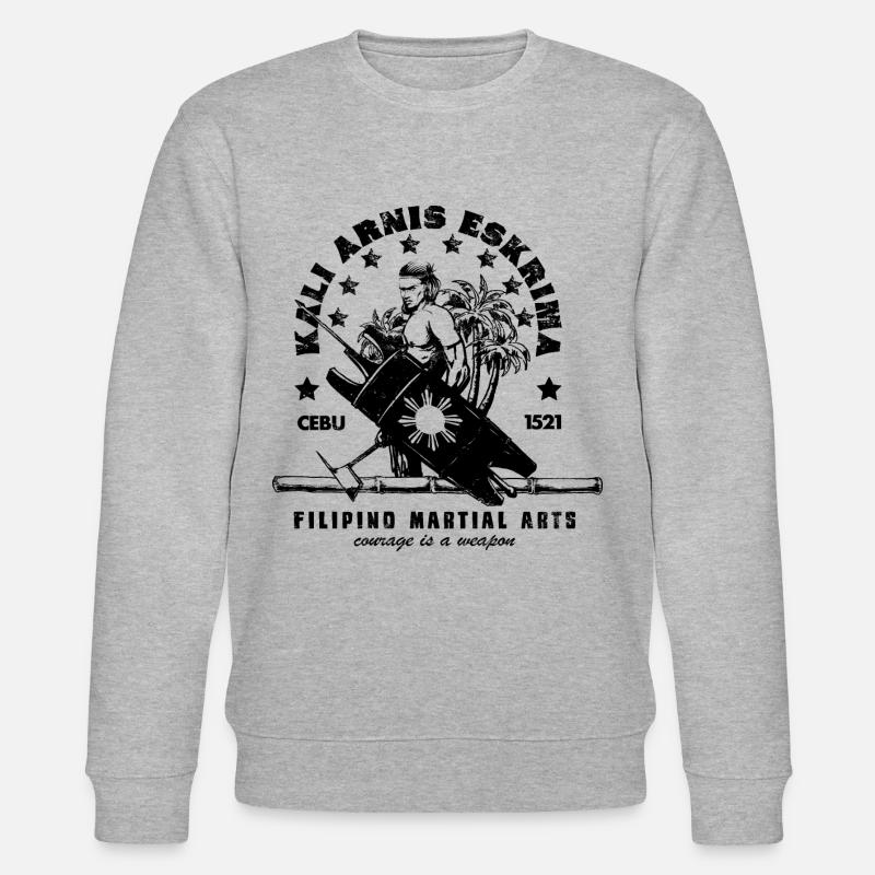 Eskrima Kali Arnis - Stanley/Stella Unisex Bio-Sweatshirt CHANGER  - Grau meliert