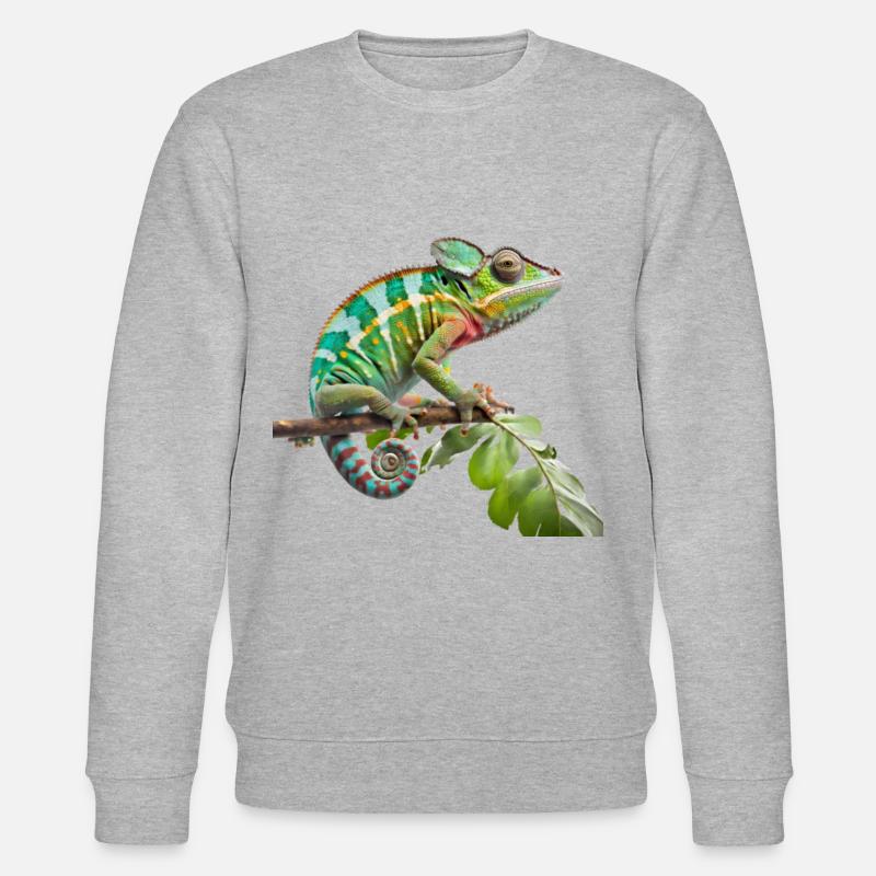 Buntes Chamäleon-Leben - Stanley/Stella Unisex Bio-Sweatshirt CHANGER  - Grau meliert