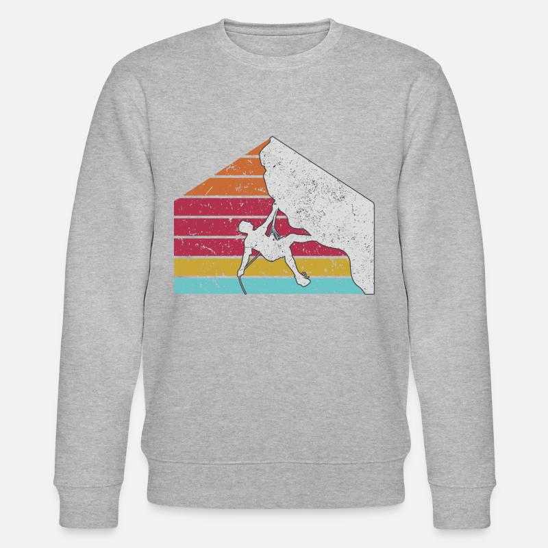 Rock Climbing Raute - Stanley/Stella Unisex Bio-Sweatshirt CHANGER  - Grau meliert