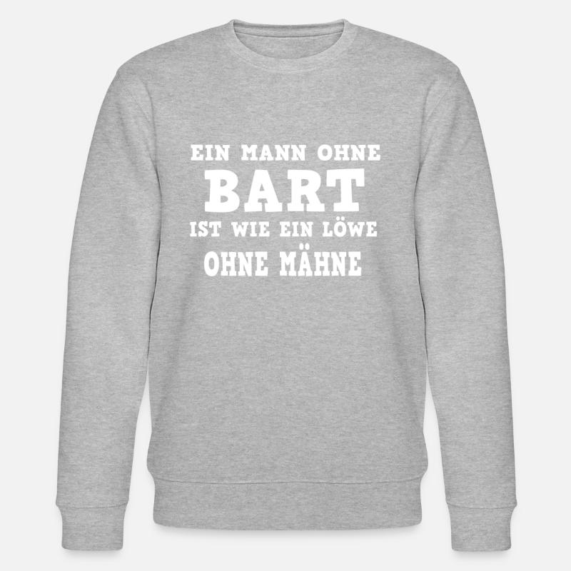 Männer mit Bart - Stanley/Stella Unisex Bio-Sweatshirt CHANGER  - Grau meliert