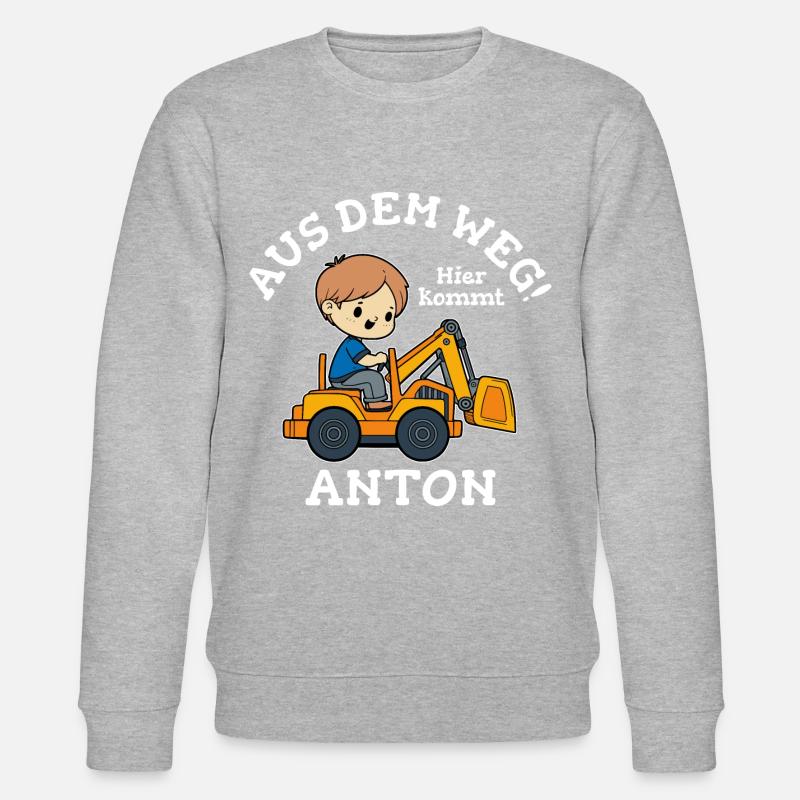 Anton Vorname Bagger - Stanley/Stella Unisex Bio-Sweatshirt CHANGER  - Grau meliert