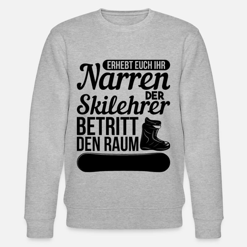 Skilehrer Geschenk - Stanley/Stella Unisex Bio-Sweatshirt CHANGER  - Grau meliert