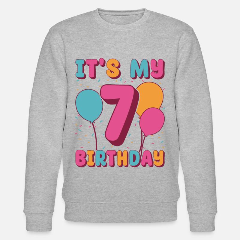 C’est mon 7e anniversaire - Sweat bio CHANGER Stanley/Stella Unisexe - gris chiné