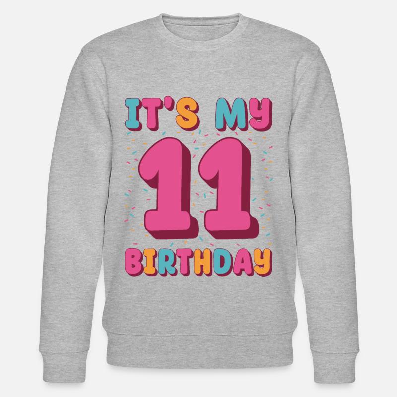 C’est mon 11e anniversaire - Sweat bio CHANGER Stanley/Stella Unisexe - gris chiné