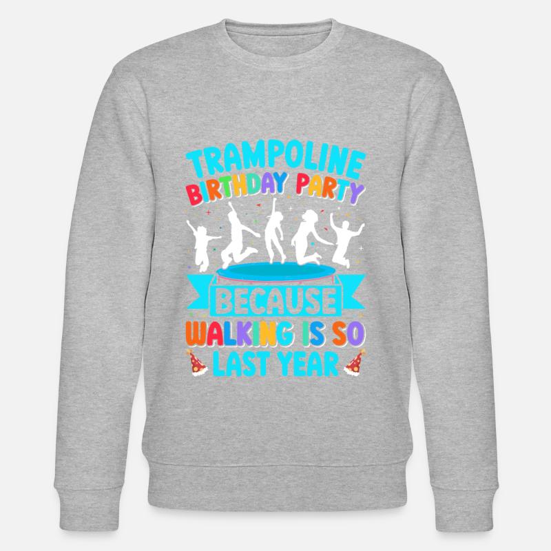 Fête d’anniversaire trampoline - Sweat bio CHANGER Stanley/Stella Unisexe - gris chiné