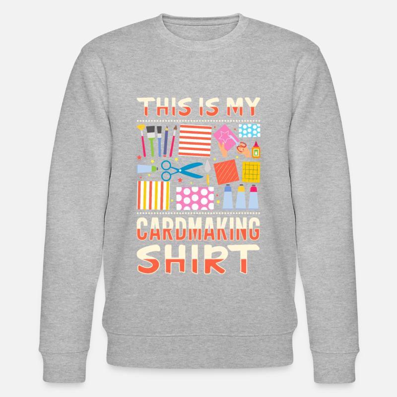 Papierbasteln Cardmaker Handmade Crafter Karte - Stanley/Stella Unisex Bio-Sweatshirt CHANGER - Grau meliert
