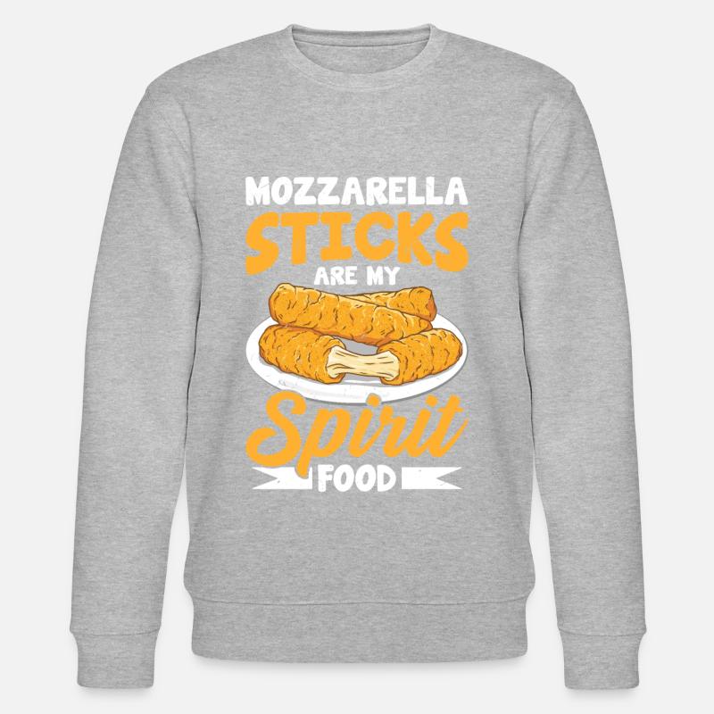 Mozzarella Sticks Käse - Stanley/Stella Unisex Bio-Sweatshirt CHANGER  - Grau meliert