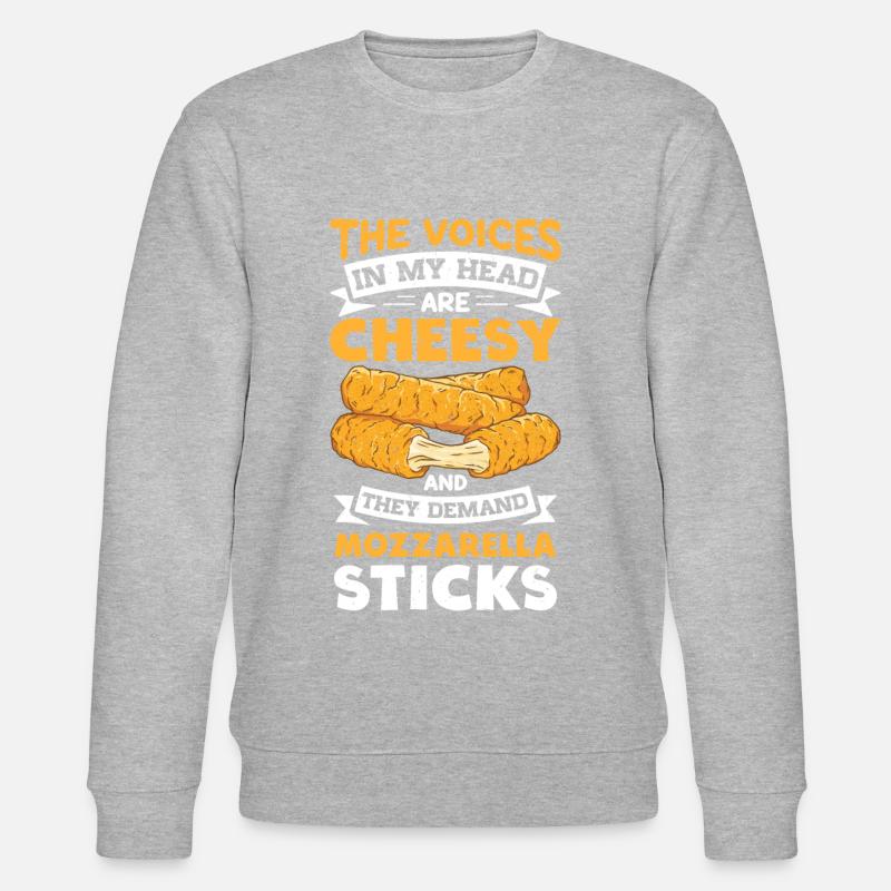Mozzarella Sticks Cheese - Stanley/Stella CHANGER Unisex Organic Sweatshirt - heather grey