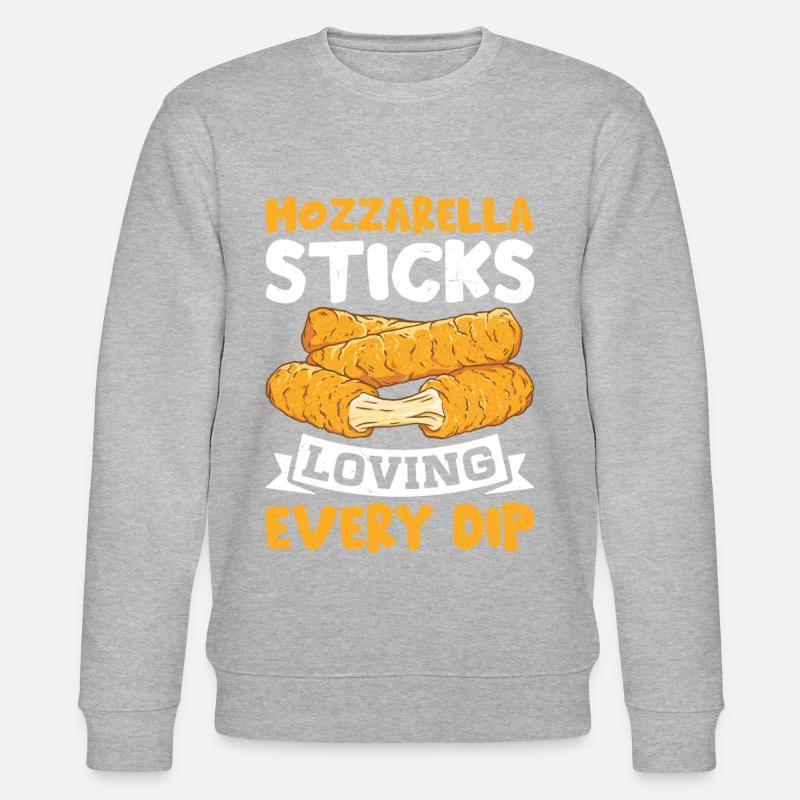 Mozzarella Sticks Käse - Stanley/Stella Unisex Bio-Sweatshirt CHANGER  - Grau meliert
