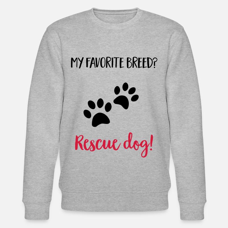 rescuedog - Stanley/Stella Unisex Bio-Sweatshirt CHANGER  - Grau meliert