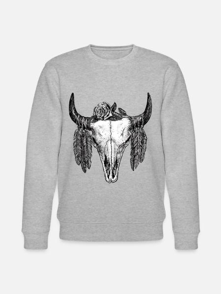 Skull Tattoo II - Stanley/Stella CHANGER Unisex Organic Sweatshirt - heather grey