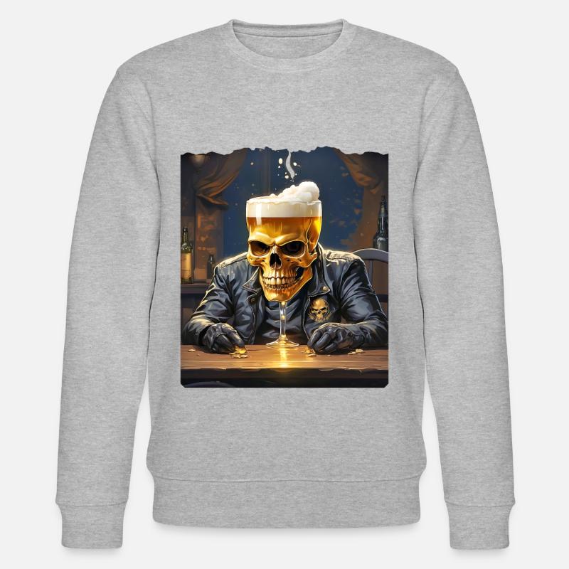 Crâne de bière 0.5 - Sweat bio CHANGER Stanley/Stella Unisexe - gris chiné