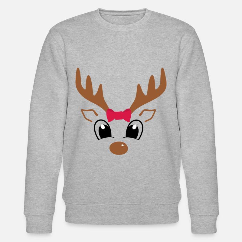 Rennes doux de Noël - Sweat bio CHANGER Stanley/Stella Unisexe - gris chiné