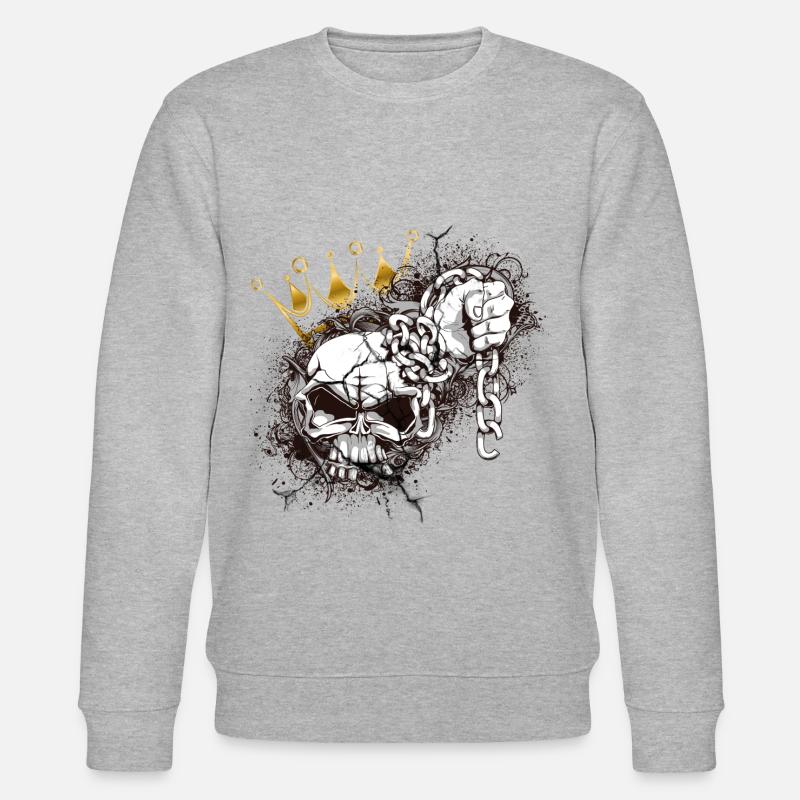 King Krone - Stanley/Stella Unisex Bio-Sweatshirt CHANGER  - Grau meliert