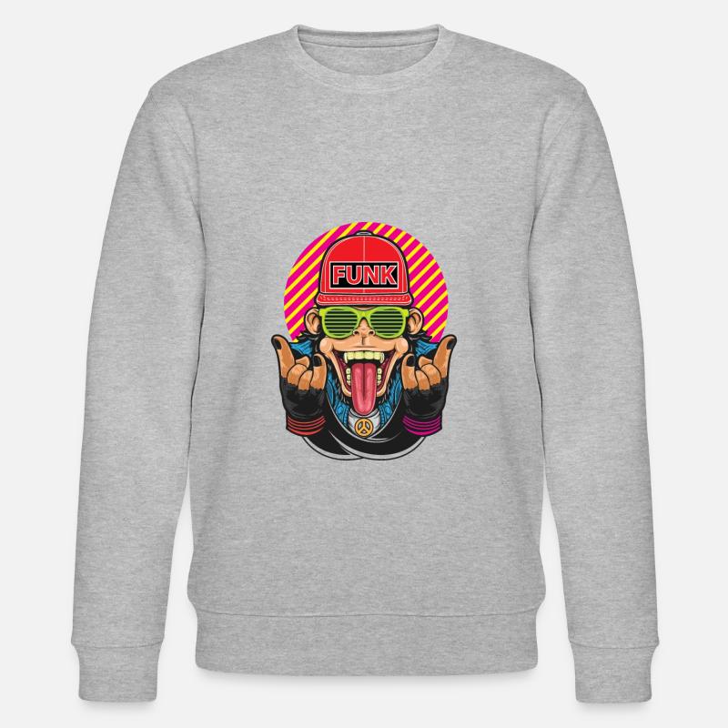 Funky Affe - Stanley/Stella Unisex Bio-Sweatshirt CHANGER  - Grau meliert