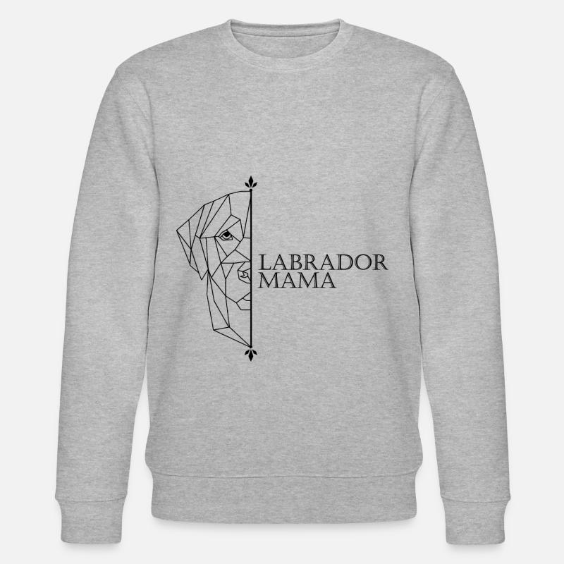Labrador Mama Polygon - Stanley/Stella Unisex Bio-Sweatshirt CHANGER  - Grau meliert
