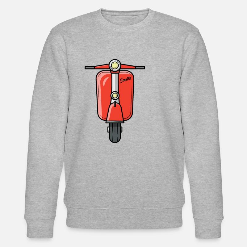 Scooter Motorroller Roller rot - Stanley/Stella Unisex Bio-Sweatshirt CHANGER  - Grau meliert